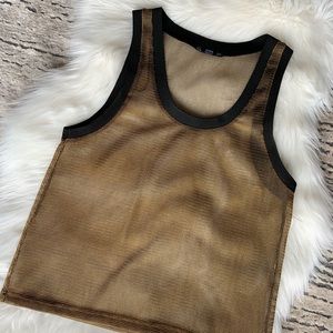 COPY - Zara black and gold mesh tank! NVR worn!
